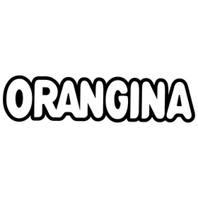 Orangina logo black and white